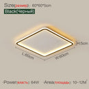 Axyaa Ultra Thin LED Ceiling Light: Modern Rectangular Living Room Lighting Fixtures