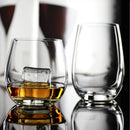 Axyaa Clear Whiskey Glasses Set of 2 - Barware Cocktail Drinkware Glassware