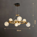 Axyaa Glass Chandelier: Modern Nordic LED Pendant Light for Living Room