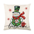 Axyaa Christmas Deer Snowflake Pillow Cover for Stylish Home Decor