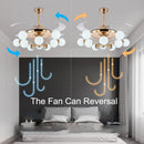 Axyaa Luxury Branch Fan Lamp With Remote Control, Modern LED for Home Living Room Lighting