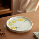Axyaa Hand-painted Fruit Pattern Ceramic Plate Set for Elegant Dining