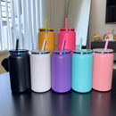 Axyaa Stainless Steel Vacuum Straw Cup - Colored Ice Coffee Thermos