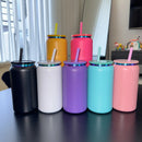 Axyaa Stainless Steel Vacuum Straw Cup - Colored Ice American Coffee Thermos
