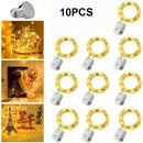 Axyaa LED Copper Wire String Lights - 10PCS 2M 20 LEDs for Room & Holiday Decoration