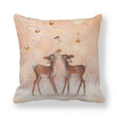Axyaa Merry Christmas Cotton Linen Pillowcase Home Decor Happy New Year