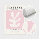 Pink Matisse Abstract Leaf Canvas Print by Axyaa
