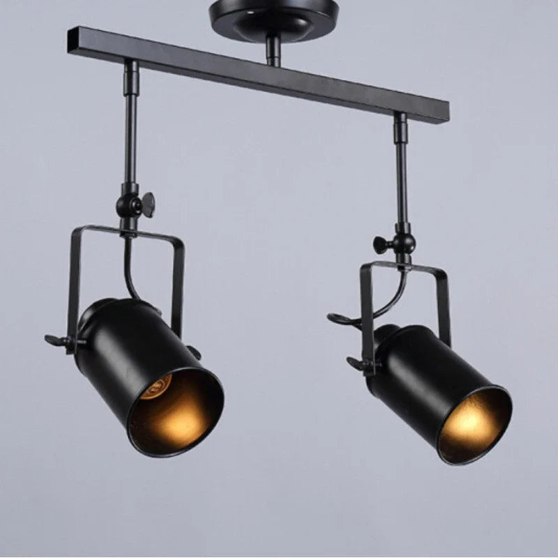 Axyaa Retro Industrial Ceiling Pendant Light Rotation E27 Spotlight for Home and Bar
