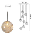 Axyaa Glass Stair Chandelier Modern Living Room Indoor LED Lighting