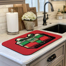 Axyaa Christmas Kitchen Draining Mat - Quick Dry & Absorbent Dish Drying Pad