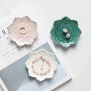 Axyaa Ceramic Ring Dish - Jewelry Holder Tray for Earrings, Rings, Necklaces