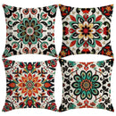 Colorful Floral Pattern Pillow Covers by Axyaa - Ideal for Sofa, Bedroom, Car