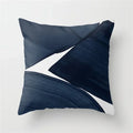 Geometric Blue Ink Flower Pillowcase for Stylish Home Decor by Axyaa