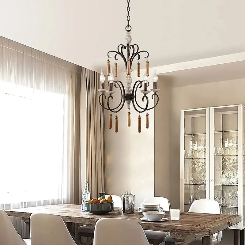 Axyaa Rural French Retro Chandelier for Home Decor