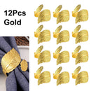 Gold Maple Leaf Napkin Rings by Axyaa: Elegant Table Decor for Wedding, Party, Dinner