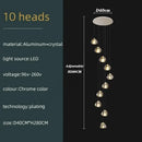 Axyaa Crystal LED Ceiling Chandelier Spiral Lamp for Home Decor