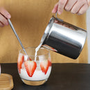 Axyaa Stainless Steel Milk Frother Cup with Double Filter Screens for Latte Art