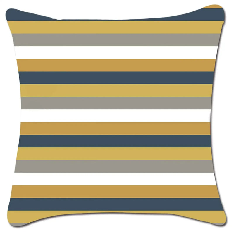 Axyaa Nordic Stripe Printed Pillowcase for Living Room Sofa, Simple Style Cover