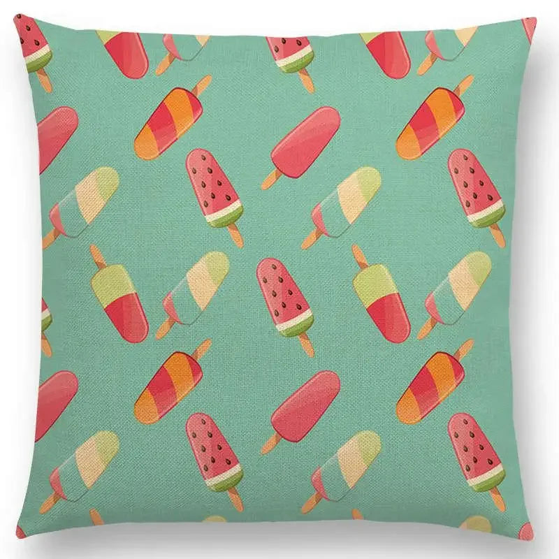Axyaa Chocolate Candy Donuts Ice Cream Cushion Cover Party Throw Pillow Case
