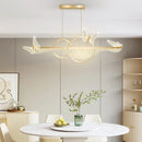 Axyaa Nordic Light Luxury LED Chandelier - Modern Black/Gold Butterfly Design