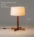 Axyaa Rustic Wood Floor Lamp Japanese Fabric Stand Light