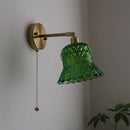 Axyaa LED Glass Wall Light Fixture | Vintage Copper Dining Room Bedroom Bar Lamp
