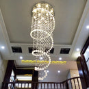 Axyaa Double Spiral Crystal LED Ceiling Chandelier—Stylish Lighting for Home Spaces