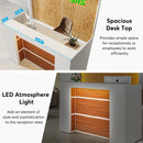 Axyaa LED Reception Desk, 63" Front Counter for Salon, Retail, Lobby - Tribesigns