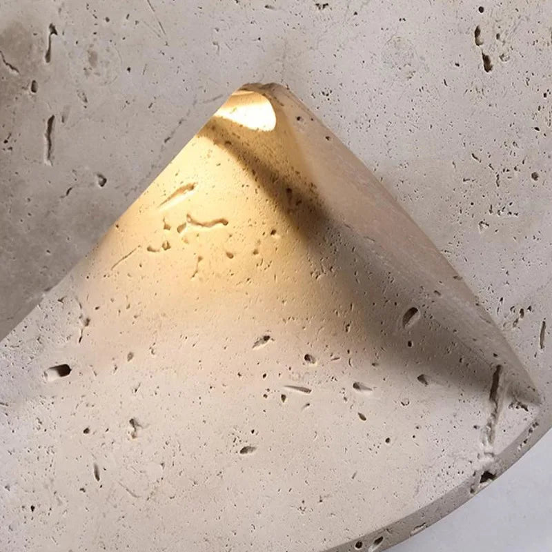 LED Real Stone Wall Light: Axyaa Art Deco Bedroom Sconce for Ambiance & Style