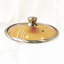 Axya Stainless Steel Wide Edge Glass Pot Cover Explosion Proof Lid
