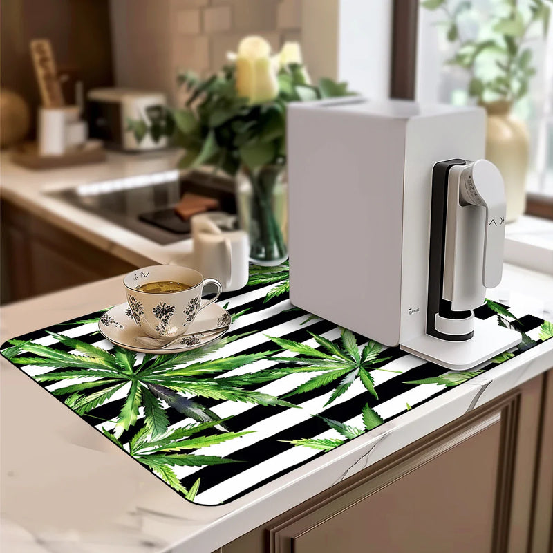 Axyaa Watercolor Lines Absorbent Draining Mat