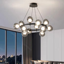 Axyaa Crystal Chandelier Stair Pendant Lamp Living Room Interior Lighting
