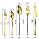 Axyaa Rose Gold Stainless Steel Cutlery Set - Complete Dinner Tableware