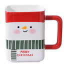 Axyaa Christmas Ceramic Mugs Gift Box Pack Snowman Santa Claus Handle Water Coffee Cup