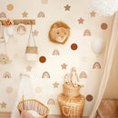 Boho Rainbow Star Nursery Wall Stickers Polka Dot Decals Kids Bedroom Decor by Axyaa.