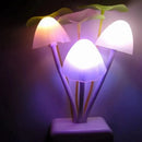 Axyaa Mushroom Night Light Sensor Lamp 3 Color LED EU & US Plug 220V