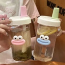 Axyaa Bubble Milk Tea Water Bottle with Straw, BPA Free 500/850ml