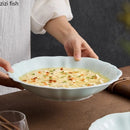 Axyaa Ceramic Deep Plate Set - Solid Color Tableware for Hotels and Home