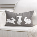 Axyaa Easter Bunny Embroidered Pillow Cover 45X45 - Cute Home Sofa Decoration