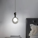 Axyaa Modern Black LED Pendant Chandelier for Bedroom and Living Room