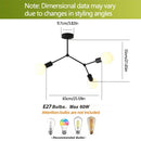 Axyaa Black Modern 3-Light Chandelier for Living Room, Bedroom, and Kitchen