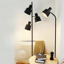 Axyaa Matte Black LED Triple Floor Lamp - Modern Minimalist Design for Living Room and Bedroom