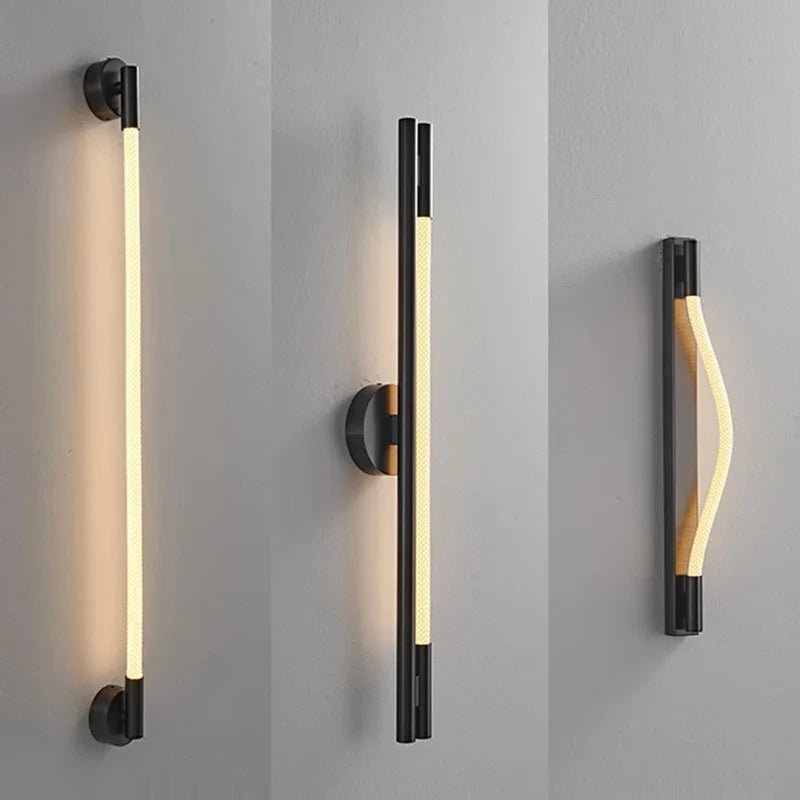 Axyaa Nordic Bedroom LED Neon Wall Lamp - 360 Degree Soft Silicone Woven Light