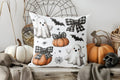 Cute Ghost Pumpkin Halloween Pillow Cover by Axyaa - Sofa Bedroom Car Decor