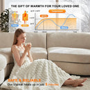 Axyaa Fast Heat 3D Jacquard Electric Heated Blanket - 6 Settings & 4 Hours