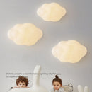 Axyaa Cloud Shape Cartoon Wall Light Sconce for Kid's Room Decor Lighting