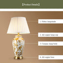 Axyaa Ceramic Desk Lamp: Luxury Classical Table Light for Bedroom, Living Room & Home Décor