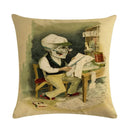 Axyaa Halloween Skull Linen Pillowcase 45*45cm