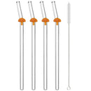 Axyaa Glass Straw Set - Summer Vacation Cocktail Kit with Cleaning Brush