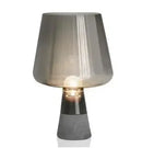 Axyaa Cement LED Desk Lamp Grey Glass Art Light for Modern Minimalist Home Decor